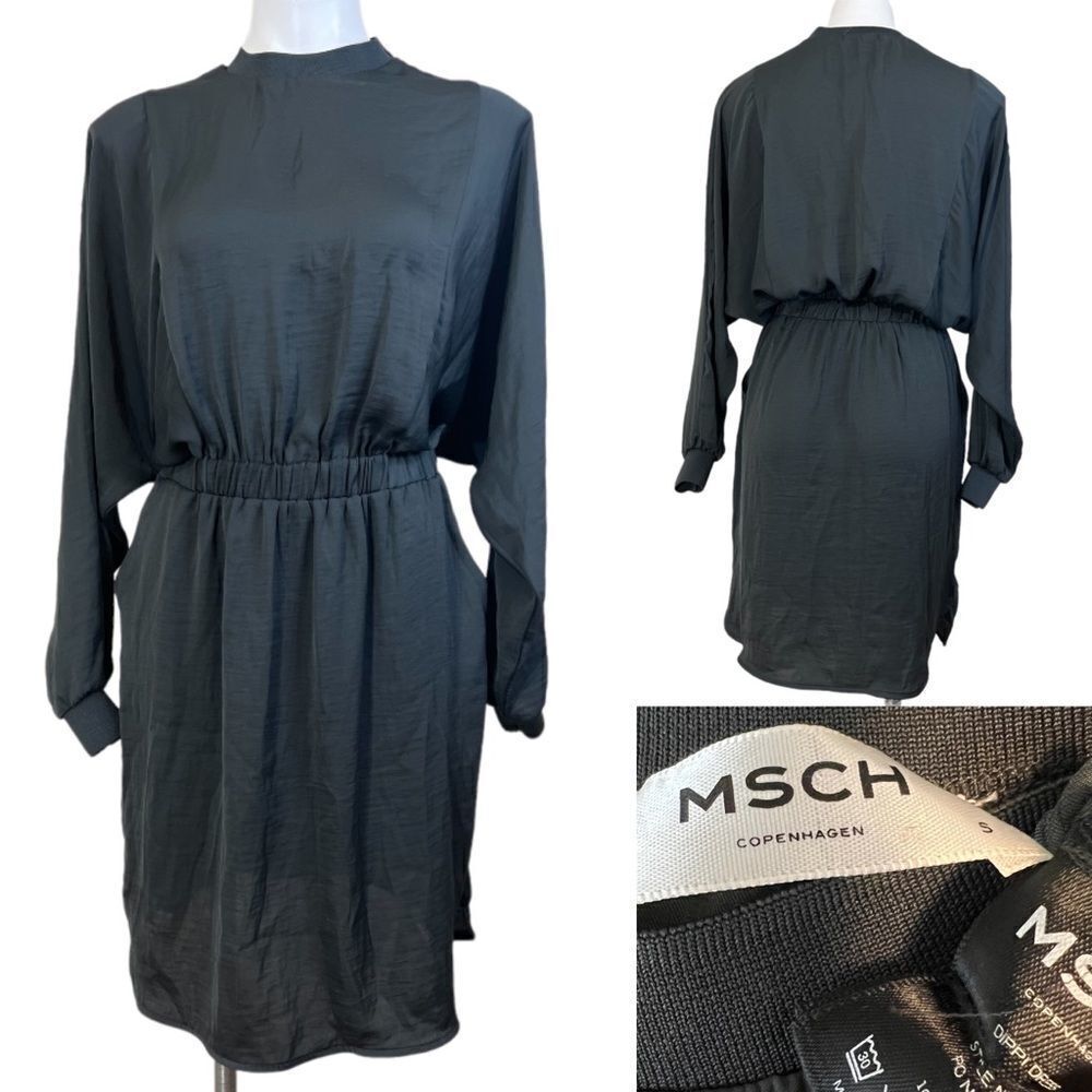 ‎MSCH small mock neck long sleeve dress